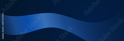 abstract business dark blue background with glowing lines