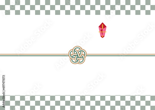 水引梅結び　年賀素材　和柄　ご祝儀