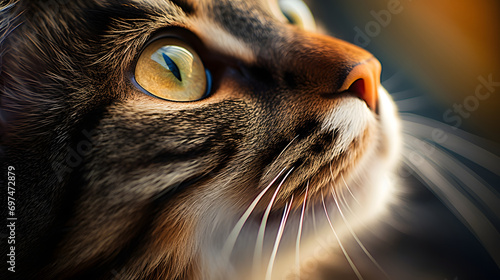 Close up shot of a cat, cats eye, cute cat close up