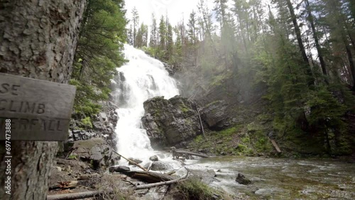 Slow motion waterfall near Seeley Lake, MT photo