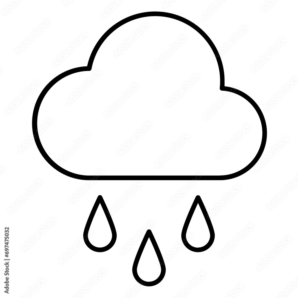 rain line icon rain line icon