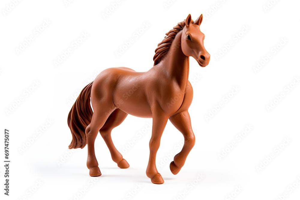 horse molded from plasticine on a white background. plasticine, sculpture of an animal. Modeling. Clay horse molded from plasticine on a white background. plasticine, sculpture of an animal. Modeling. Clay