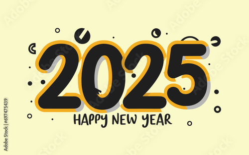 Happy New Year 2025 vector illustration