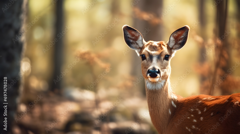 Doe in a Forest Setting Doe in a Forest Setting