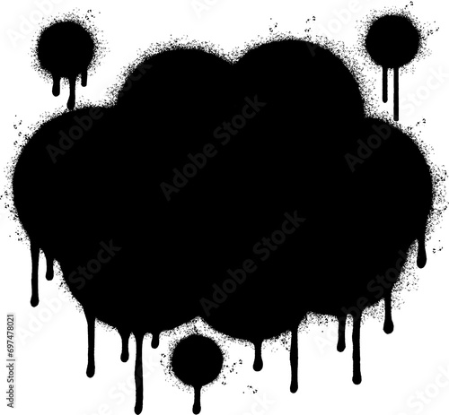 Black Ink Splatter isolated with a white background.