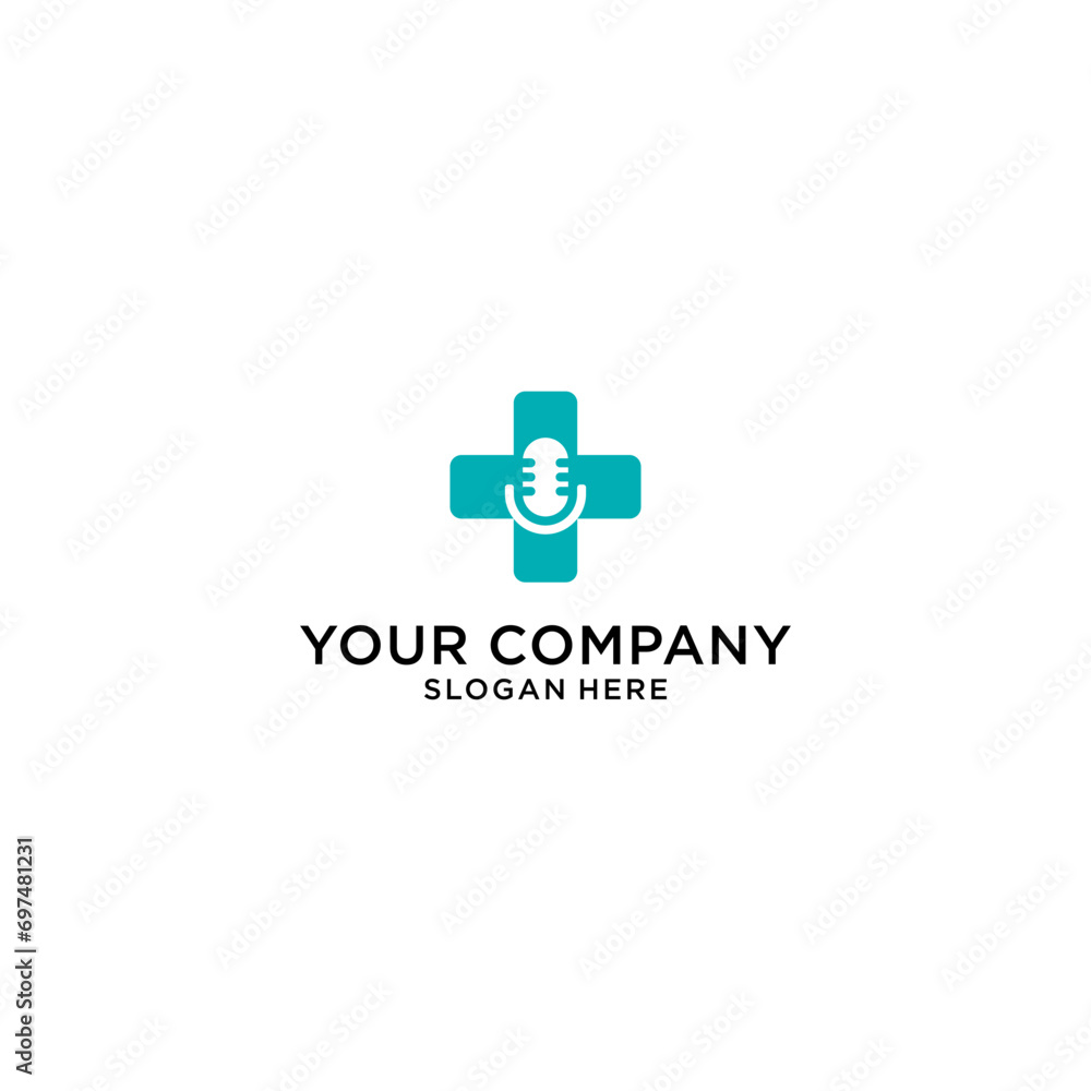 medical podcast logo design vector. podcast icon, logo design template medical podcast logo design vector. podcast icon, logo design template