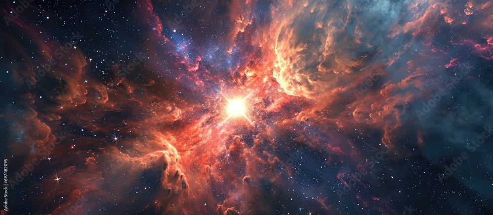 Unknown universe galaxy experiences star explosion. Unknown universe galaxy experiences star explosion.