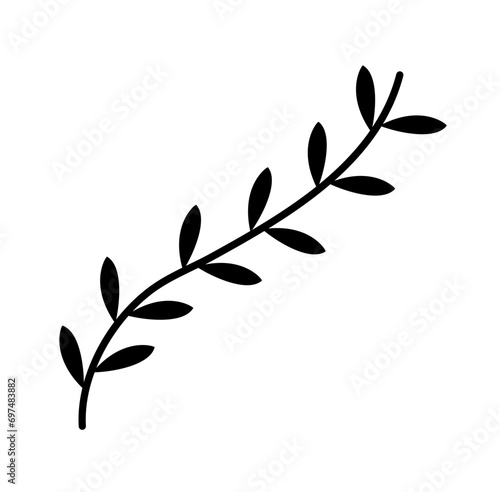 leaves silhouette of beautiful plants  leaves  plant design. Vector illustration .