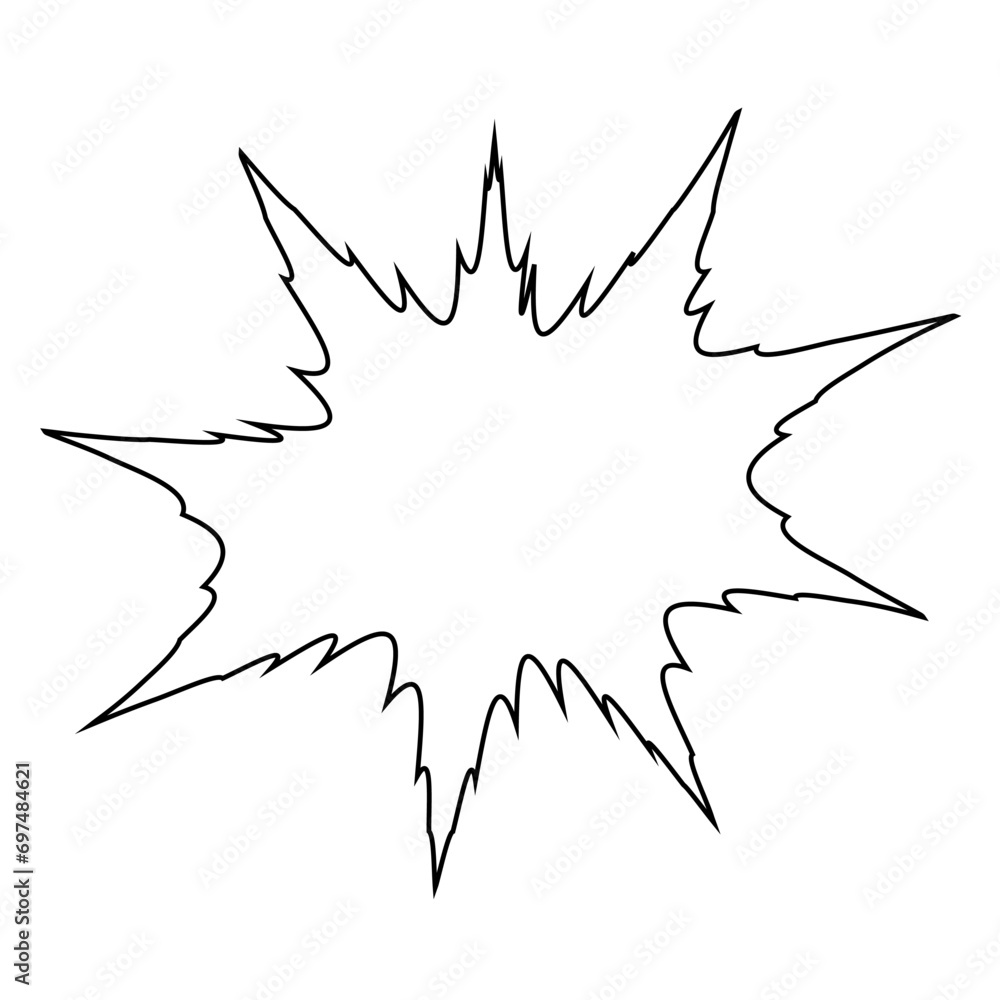 Explosion comic bubble retro background, Comic bubble, Pop art comic. Can be used for decoration or graphics