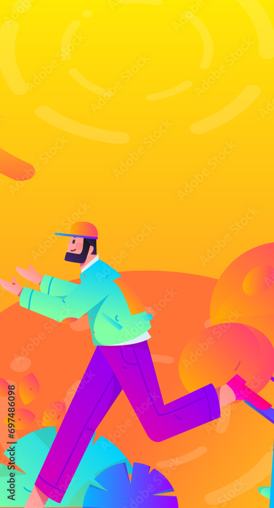People exercising healthy running vector internet operation illustration
People exercising healthy running vector internet operation illustration