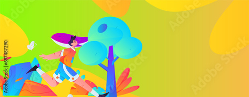 People exercising healthy running vector internet operation illustration
