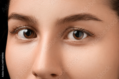 Close-up of young woman's b...