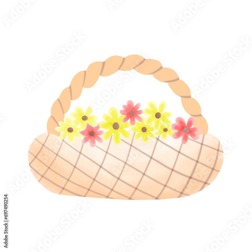 basket with flowers