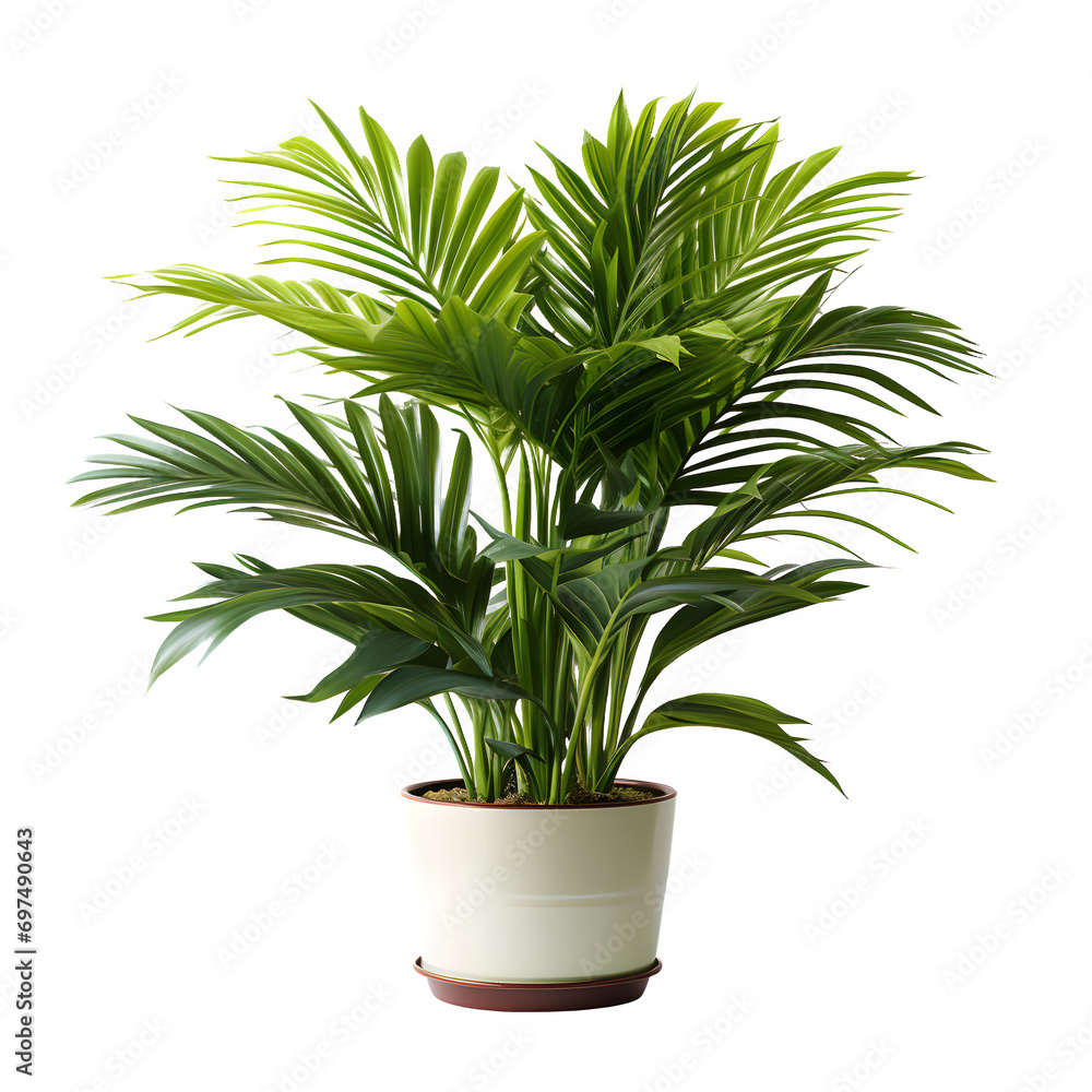 Kentia Palm Tree in pot. Houseplant isolated on transparent background Generative AI Kentia Palm Tree in pot. Houseplant isolated on transparent background Generative AI