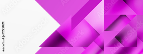 Vivid abstraction unfolds. Triangles in seamless harmony, composing dynamic geometric backdrop. Interplay of angles and hues forms captivating tapestry, evoking modernity and artistic allure