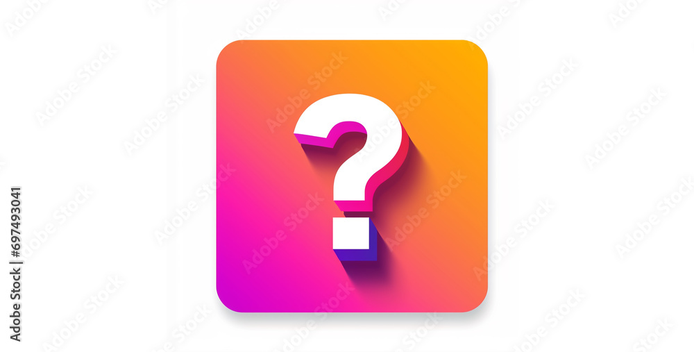 a question mark app logo white background, question mark made of colorful splashes, red question mark a question mark app logo white background, question mark made of colorful splashes, red question mark