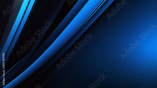 El azul y el negro abstractos son un patrón claro con el degradado con textura de metal de pared de piso, fondo diagonal de tecnología suave, negro, oscuro, limpio y moderno.