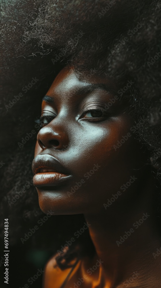 A black Afro woman image illustration A black Afro woman image illustration