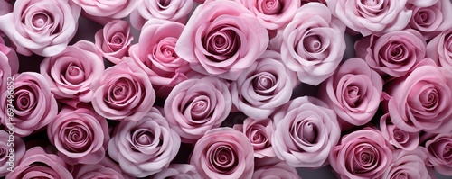 beautiful collection of pink roses. generative AI