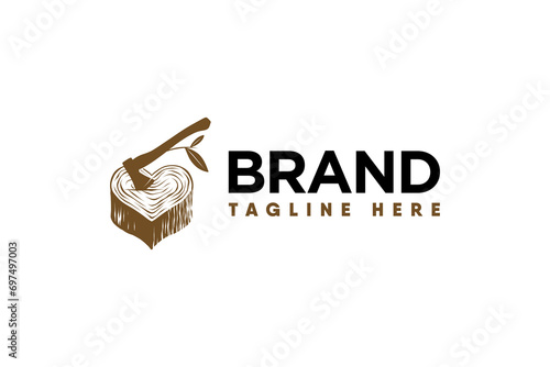 heart shaped tree circle vector logo with one color