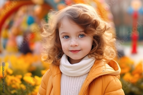 Portrait of a little girl in the park