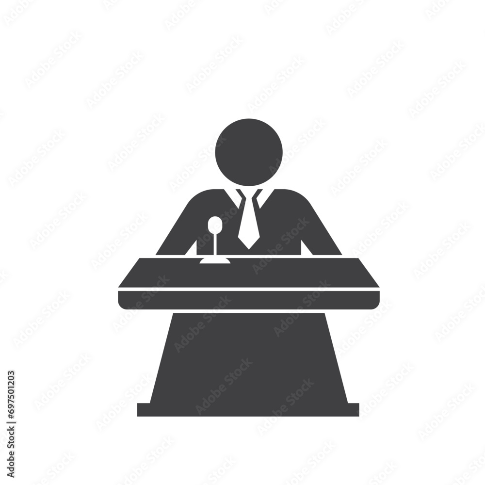 black public speaking illustration icon vector element design template black public speaking illustration icon vector element design template