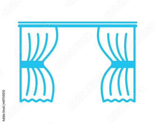 window with curtains icon