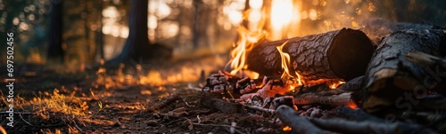 Fire in the woods. Banner


 photo