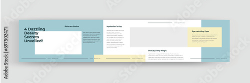 Set of skin care social media carousel template, beauty tips Instagram carousel design. 