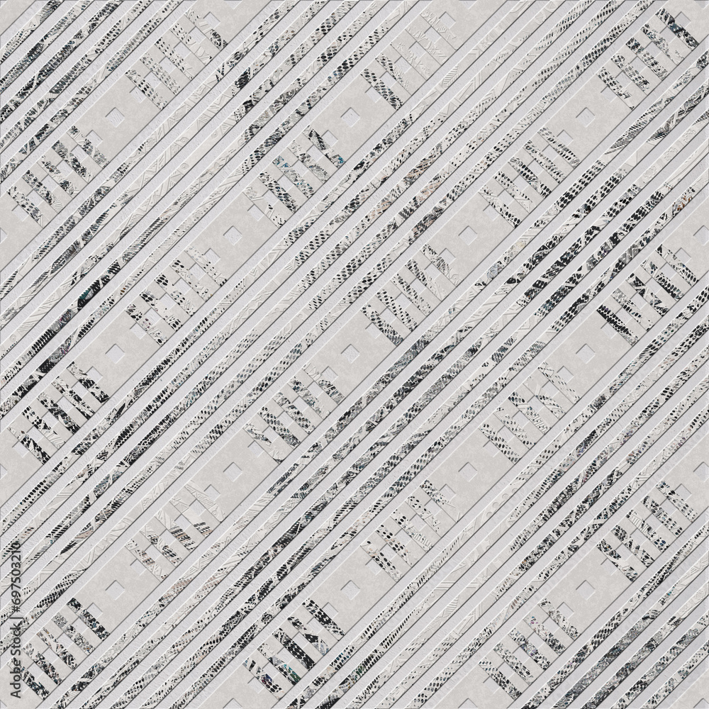 Fototapeta premium 3d decorative geometric multi texture wallpaper pattern, digital colorful structure background, ceramic tile, cover, carpet, interior.