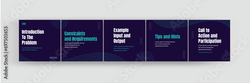 How to Instagram social media carousel template, programming and coding tips Instagram carousel banner design eps vector illustration