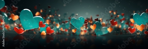 Valentine's day concept background. Cute love sale banner or greeting card photo