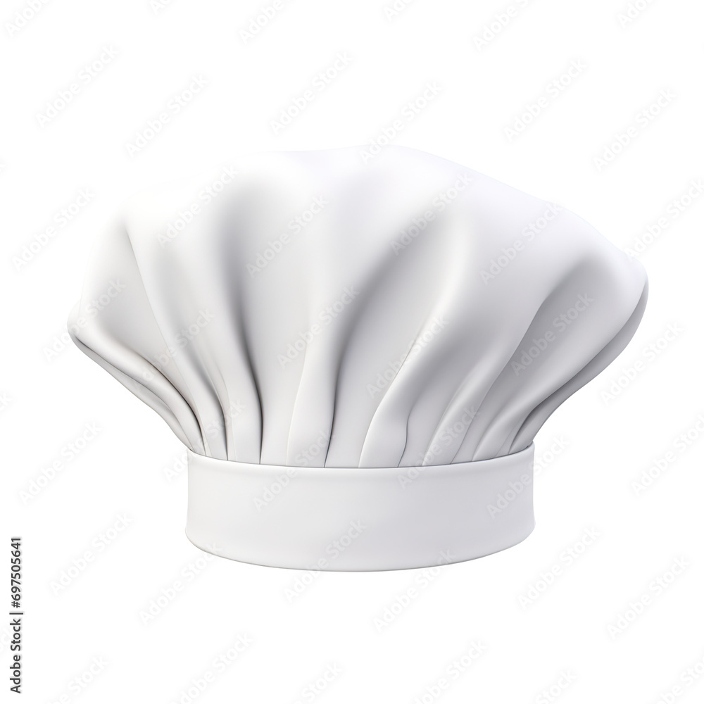 chef hat isolated on transparent background Remove png, Clipping Path, pen tool - obrazy, fototapety, plakaty 