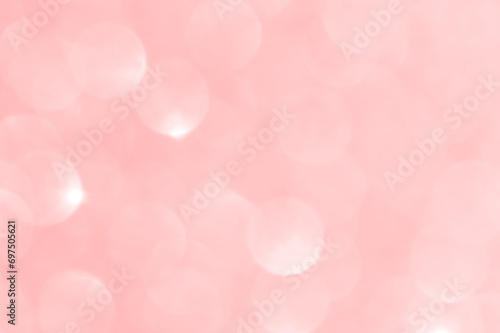 Pink Bokeh Glitter Soft Light Sparkling Love Valentine Pastel Background. Celebration New Year Wedding Anniversary Happy Joyful Romantic Backdrop. 