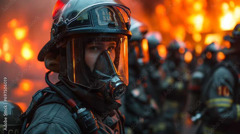 Firefighters response to emergency event. Firefighters response to emergency event.