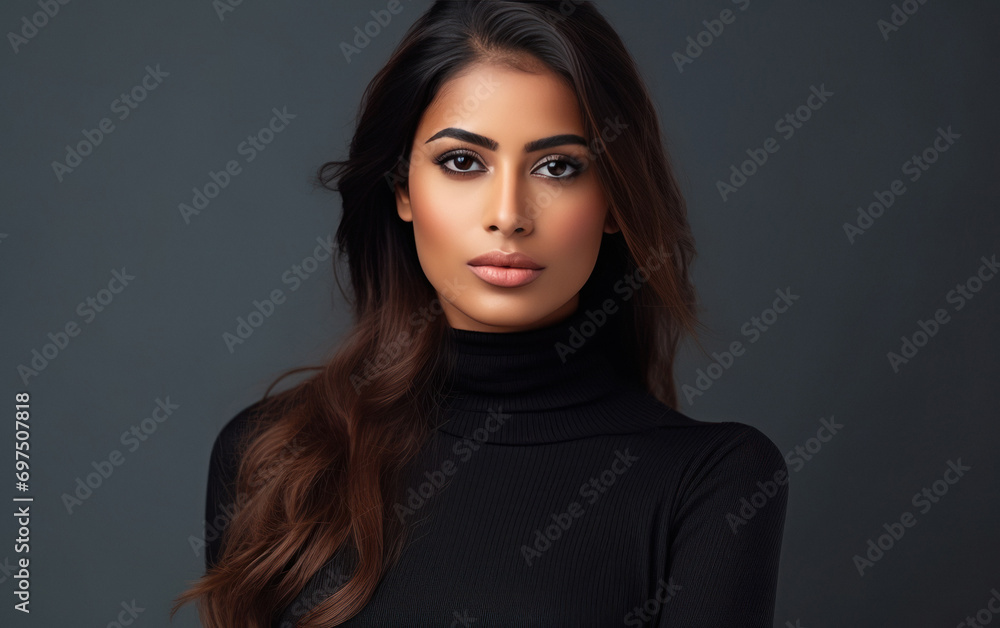 young beautiful woman in turtleneck sweater. young beautiful woman in turtleneck sweater.