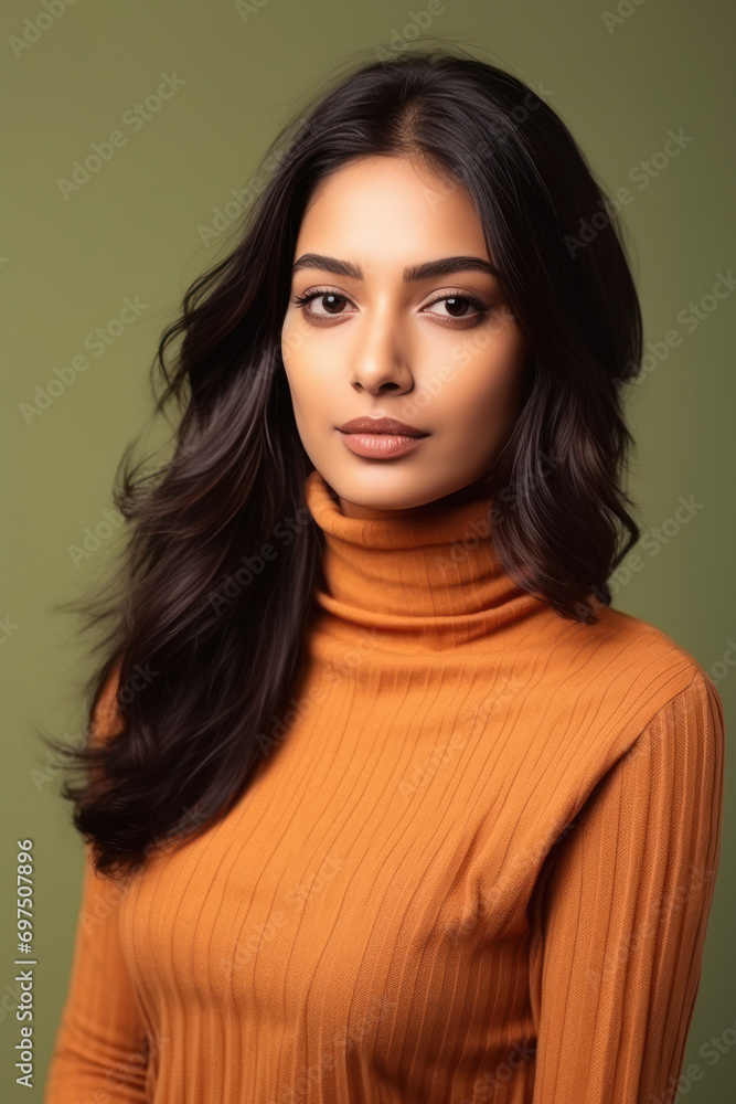 young beautiful woman in turtleneck sweater. young beautiful woman in turtleneck sweater.