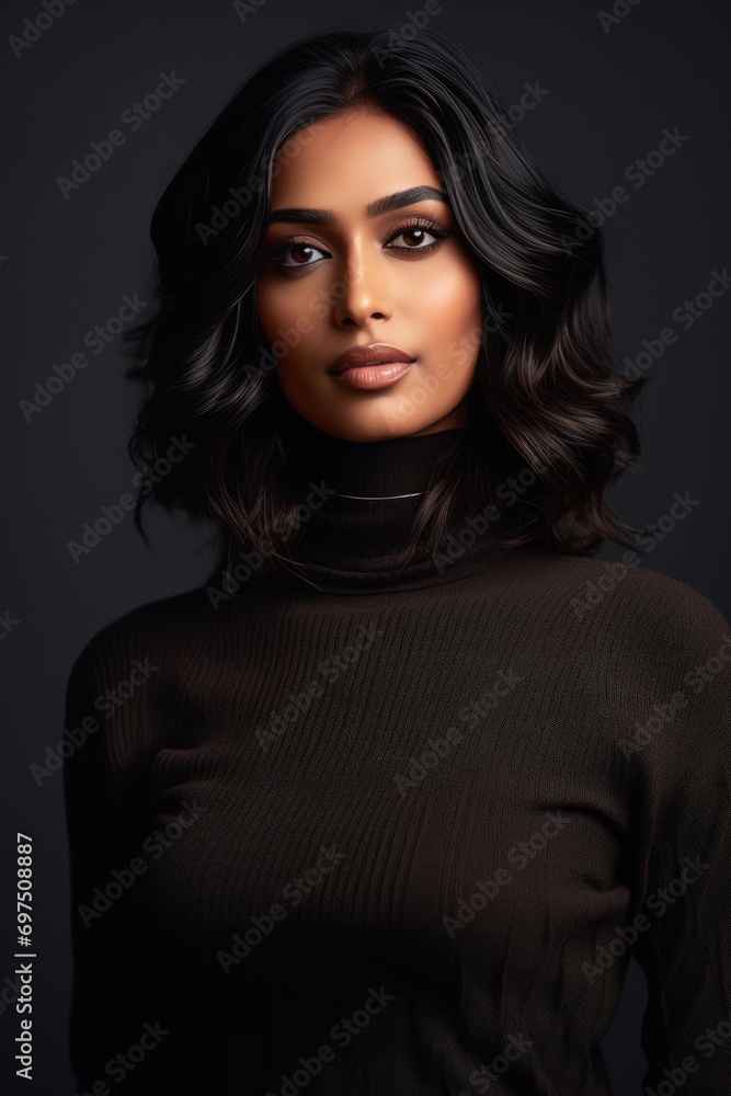 young beautiful woman in turtleneck sweater. young beautiful woman in turtleneck sweater.