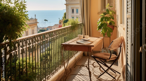 Balcony Brilliance: Mediterranean-Style Workspace Wonders
