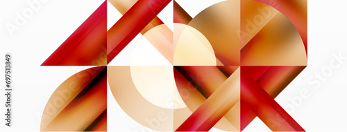 Minimalist marvel - squares and circles unite in harmonious geometry. Muted tones weave serene backdrop where structured tiles form dance of timeless elegance, epitomizing modern simplicity