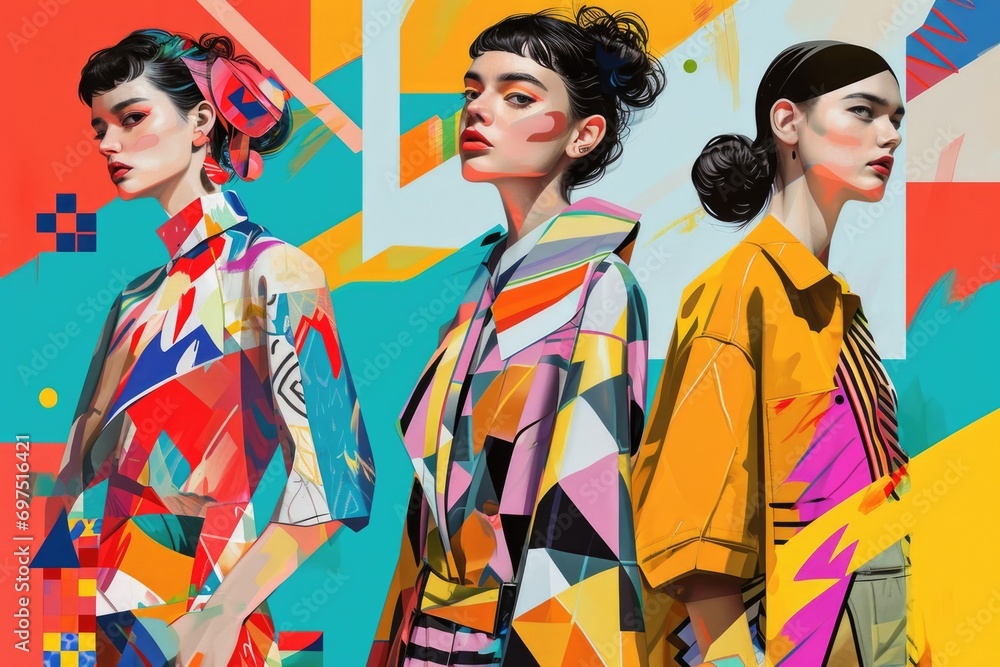 Fashion trendy collage illustration Fashion trendy collage illustration