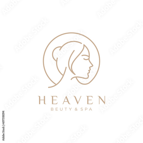 Profile of a woman with a beautiful, youthful facevector