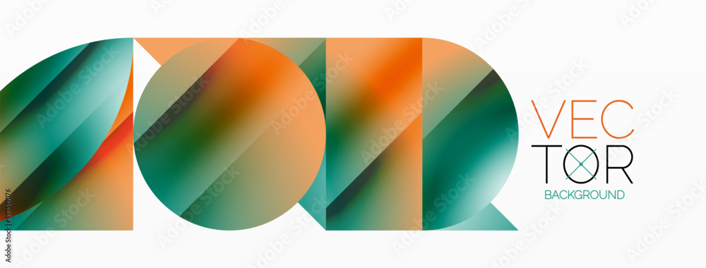 Minimalism meets gradient allure. Geometric shapes intertwine in a tranquil backdrop. Subtle hues meld, creating serene yet dynamic canvas, testament to modern aesthetics