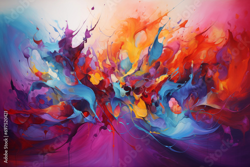 Colorful Explosion: Abstract Beauty Dance