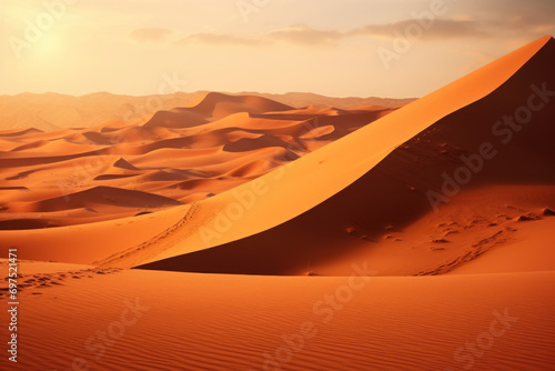 Beautiful Sand dunes in the Sahara Desert