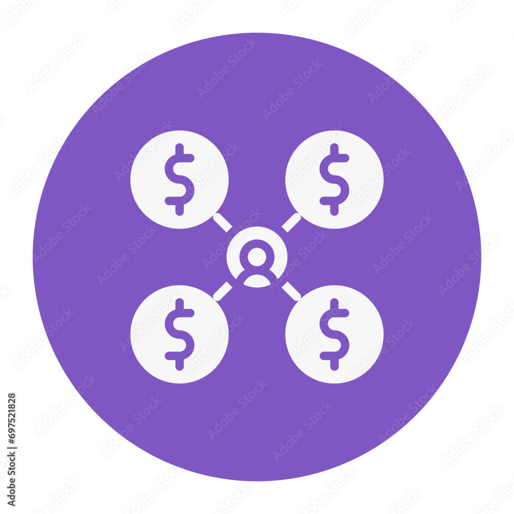 Web Affiliate Marketing Icon Web Affiliate Marketing Icon
