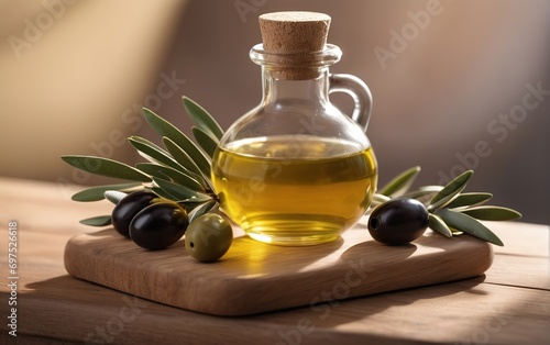 Recipiente con aceite de oliva 