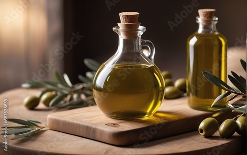 Recipiente con aceite de oliva  photo