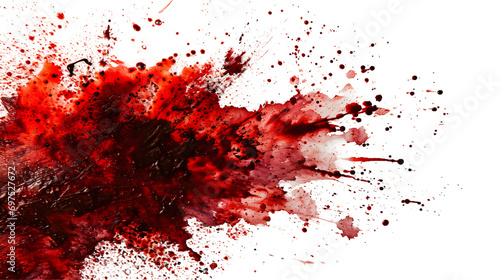 Blood stain isolated on transparent background photo