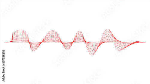 colorful vector design illustration of dynamic sound waves, radio frequency modulation, random sound wave